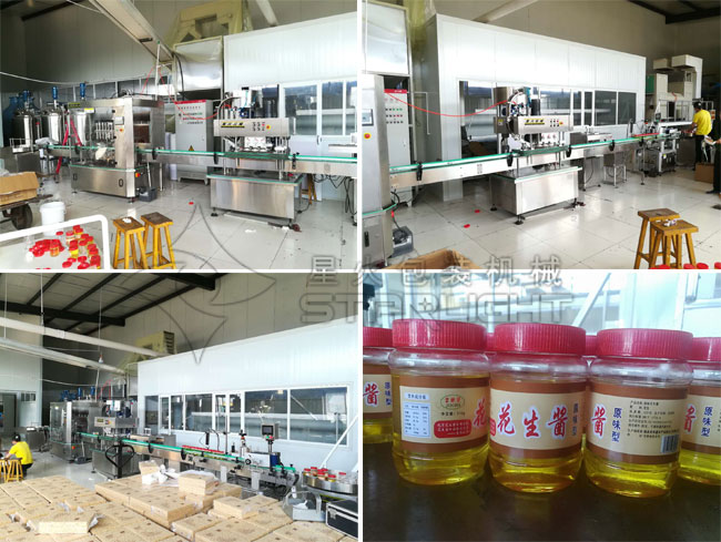 蜂蜜灌裝機生產(chǎn)線案例實拍